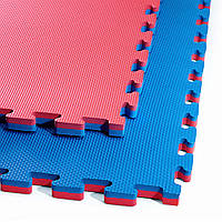 Мат-пазл (ласточкин хвост) 4FIZJO Mat Puzzle EVA 100 x 100 x 2 cм Blue/Red