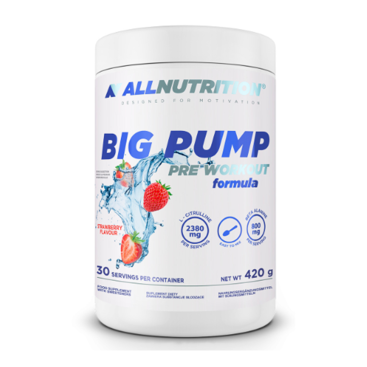 Big Pump Pre Workaut Formula - 420g Strawberry, фото 1