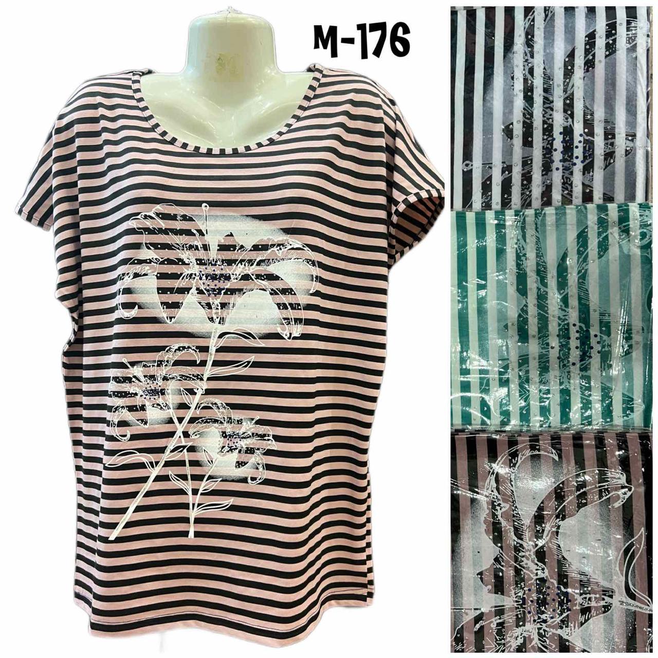 Жіноча футболка бавовна розмір батал 3XL-5XL (50-58) Мікс колір (від 5 шт.)