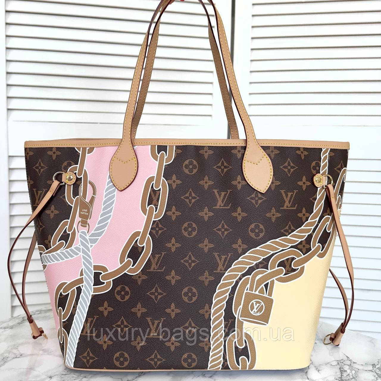 Жіноча стильна сумка Louis Vuitton Neverfull (нова колекція)