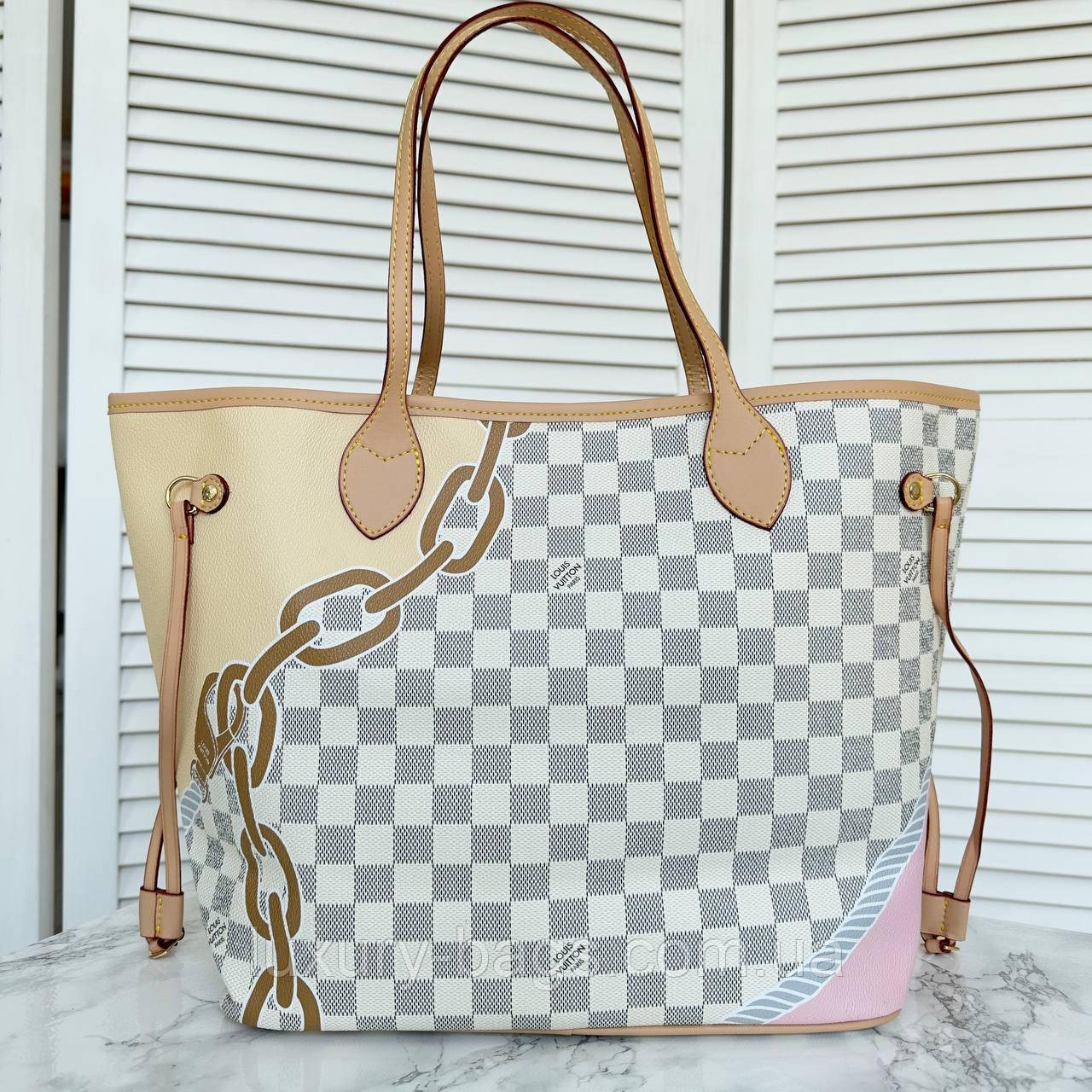 Жіноча модна сумка Louis Vuitton Neverfull (нова колекція)