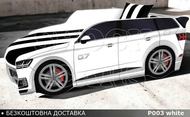 Кровать машина Премиум со встроенным матрасом купить комплект Украина Киев