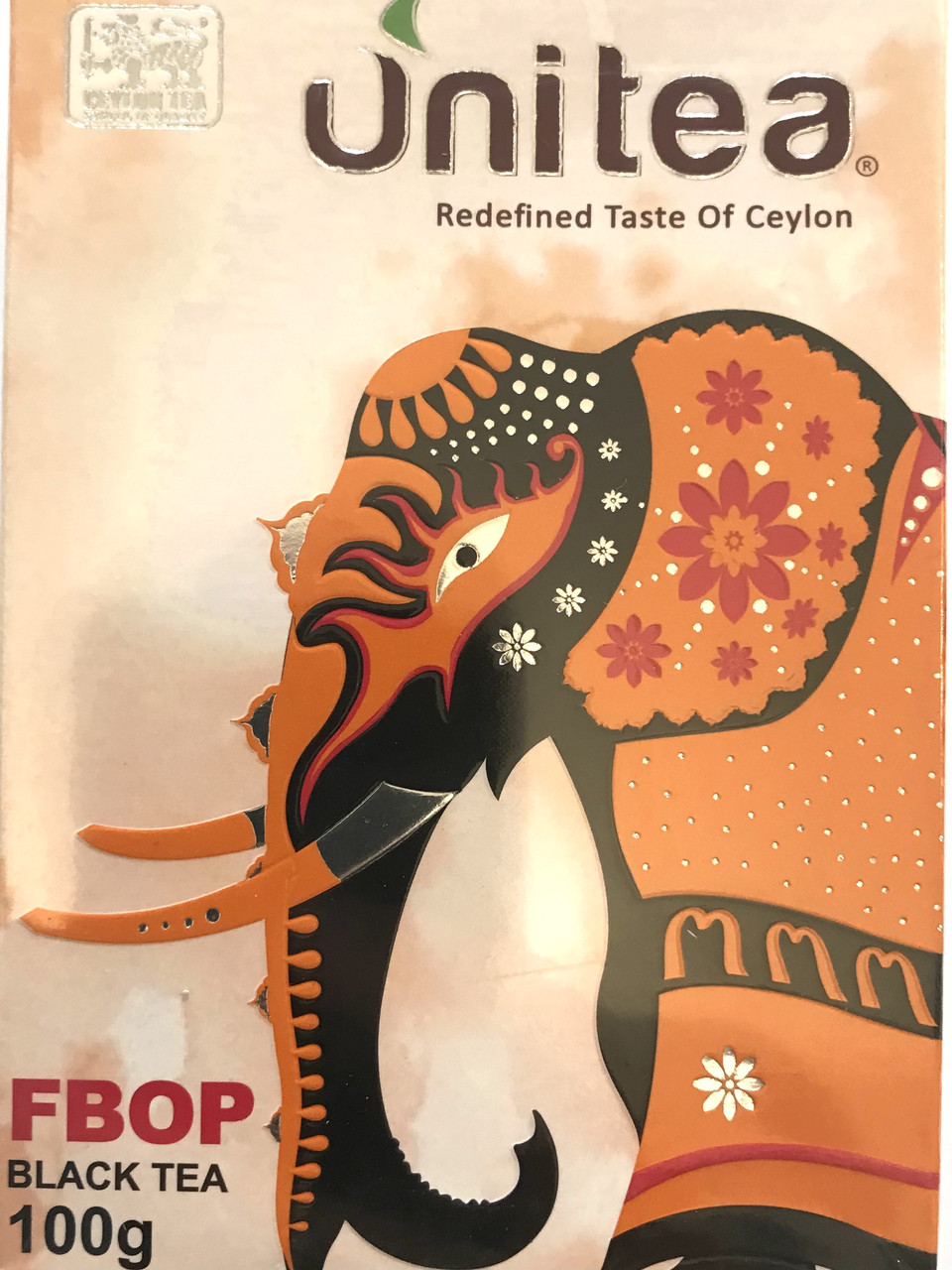 Чорний цейлонський чай Unitea FBOP 100 г