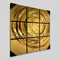 Картина настенная объемная с металлизированным покрытием на холсте - панно C2130A