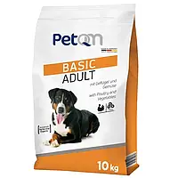 PetQM Dog Basic Adult with Poultry&Vegetables (Петк'ю Дог Басик Едалт) сухий корм для собак із птицею й овочами