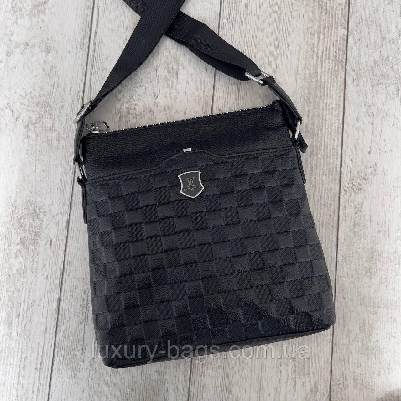 Чоловіча шкіряна сумка через плече Louis Vuitton