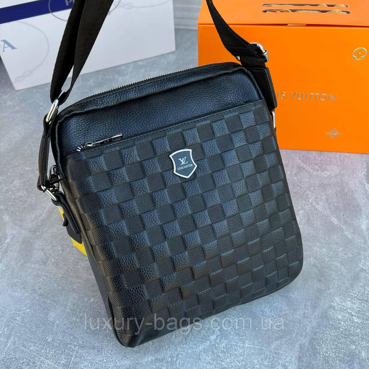 Чоловіча шкіряна сумка через плече Louis Vuitton, фото 1