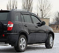 Боковые пороги трубы на Chery Tiggo 2006-2012 Боковые пороги