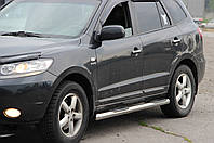 Боковые пороги трубы на Hyundai Santa Fe 2006-2012 Боковые пороги