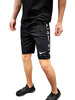 Мужские спортивные шорты Nike AIR черные трикотажные Найк повседневные на лето (Bon)