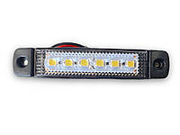 Габаритный светодиодный фонарь белый 12-24V 6 Led