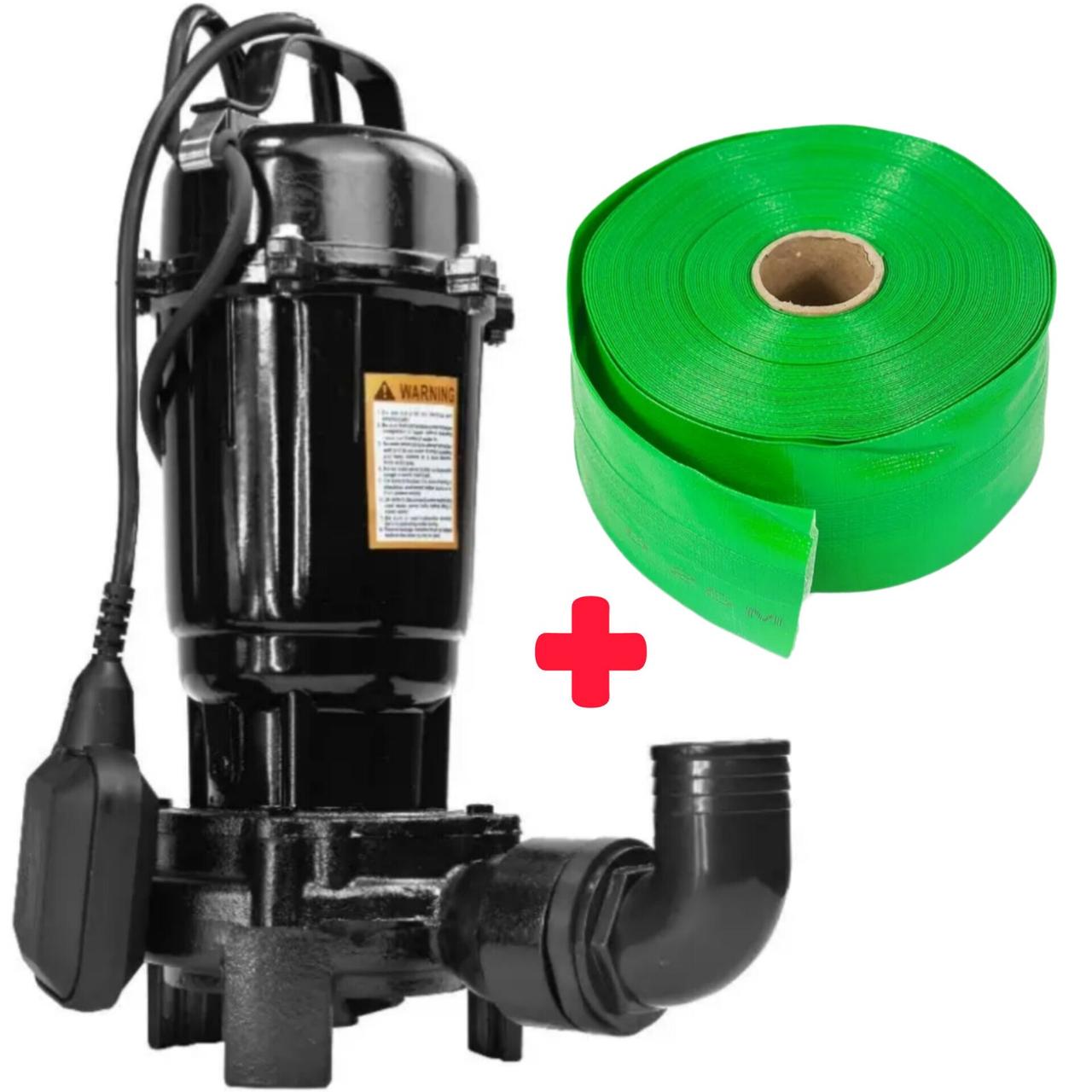 Фекальний насос із різальним ножем подрібнювачем 2.6 кВт для брудної води, фекалій, зливних ям Rona WQCDF 2.6 - фото 1 - id-p1873378324