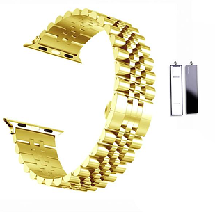 Ремінець для Apple Watch 5 Links Metal Straps Gold  • 38/40/41mm.