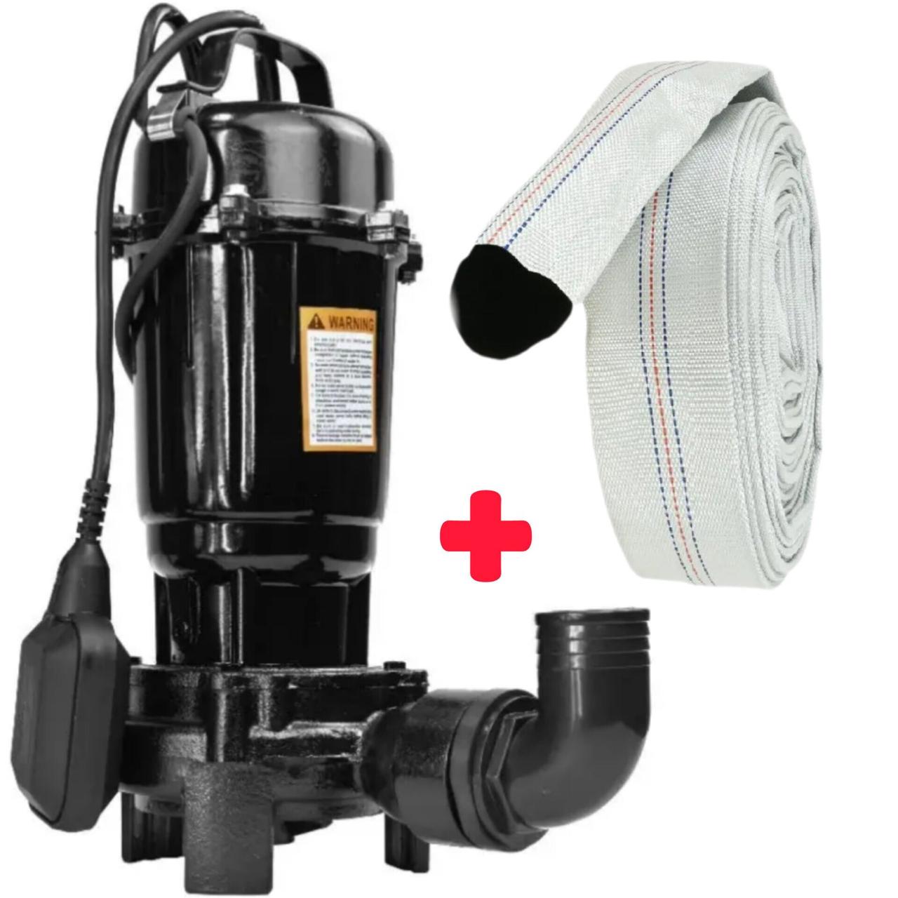 Фекальний насос із різальним ножем подрібнювачем 2.6 кВт для брудної води, фекалій, зливних ям Rona WQCDF 2.6 - фото 1 - id-p1873378555