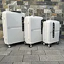 Валіза дорожня велика з поліпропілену Wings L білий, фото 4