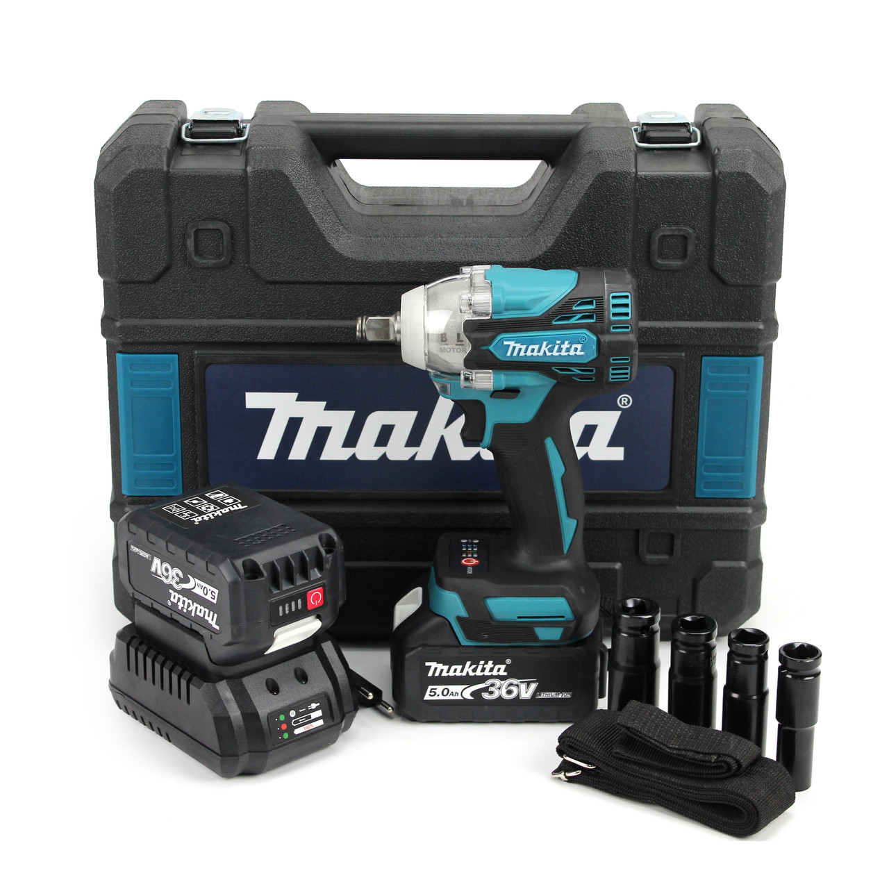 Акумуляторний гайковерт Makita DTW301 (36V, 5AH) із набором інструментів. АКБ гайковерт Макіта