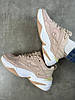 Жіночі кросівки Nike M2K Tekno Particle Beige White Кеди Найк М2К Текно шкіряні бежеві демісезон, фото 8