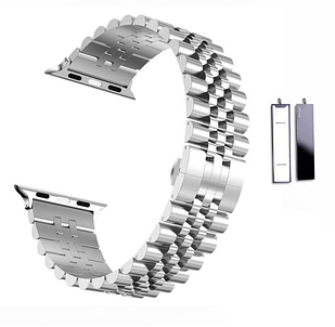 Ремінець для Apple Watch 5 Links Metal Straps Silver  • 38/40/41mm.