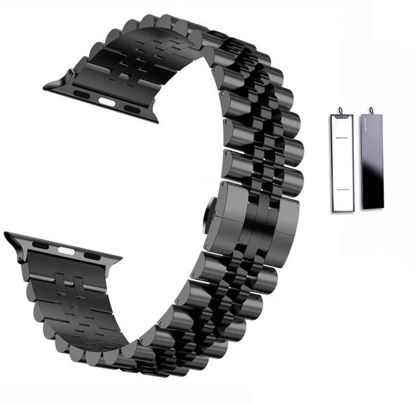Ремінець для Apple Watch 5 Links Metal Straps Black • 38/40/41mm.