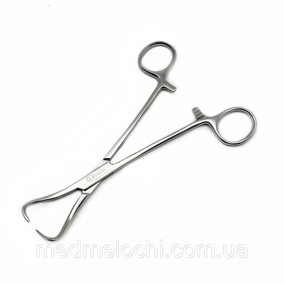 Затискач для операційної білизни по Backhaus Tisson Medical. Довжина 15 см