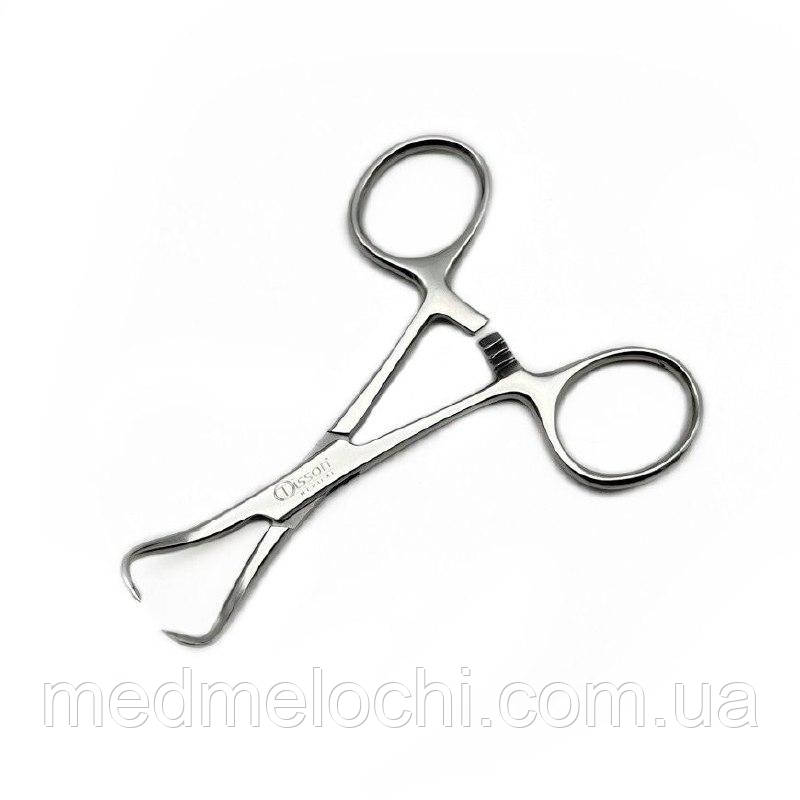 Затискач для операційної білизни по Backhaus Tisson Medical. Довжина 9 см