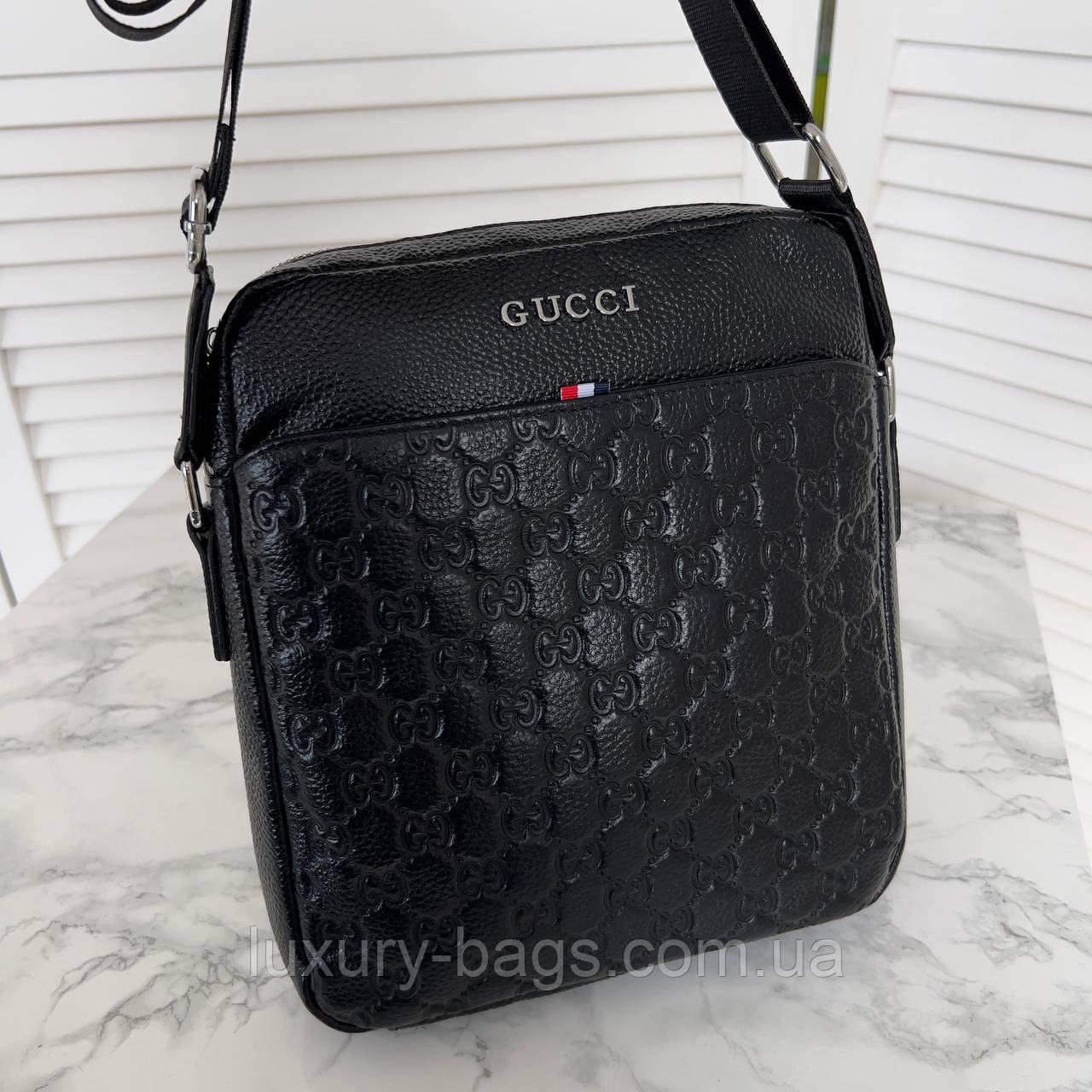 Чоловіча шкіряна сумка через плече Gucci