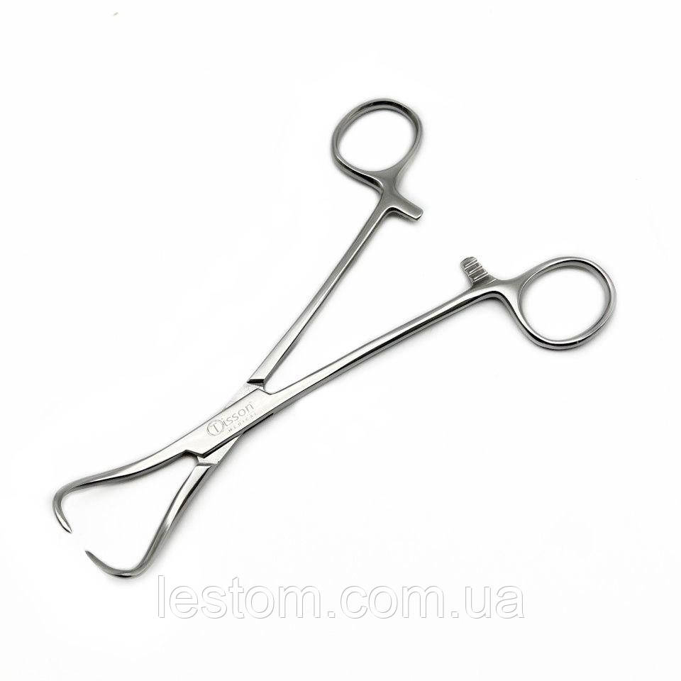 Затискач для операційної білизни по Backhaus Tisson Medical. Довжина 15 см