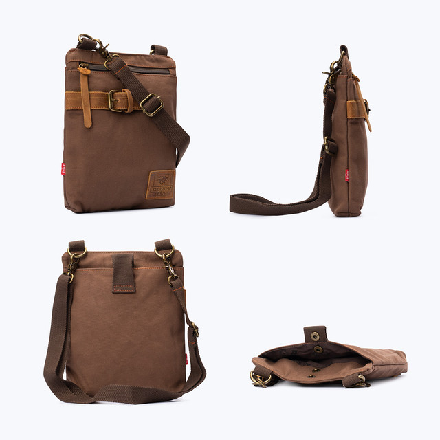 Фото сумка чоловіча Augur через плече коричнева