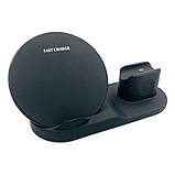 Док-станція wireless fast charger 3 in 1 з бездротовою зарядкою, фото 6