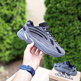Кросівки чоловічі Adidas Yeezy boost 700 Dark Grey v2 сірі адідас ізи буст весна літо, фото 2