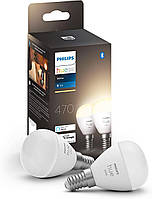 НАБОР 2x Светодиодная лампочка с регулированием яркости Philips Hue WHITE E14 5,7W 230V 2700K