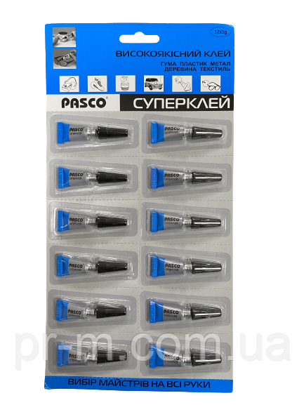 Клей універсальний PASCO 12шт на блістері, 1г