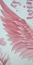 Вінілові наклейки для дитячої кімнати на стіни Рожеві крила Wing pink (лист 60 х 90 см) Б202-2, фото 5