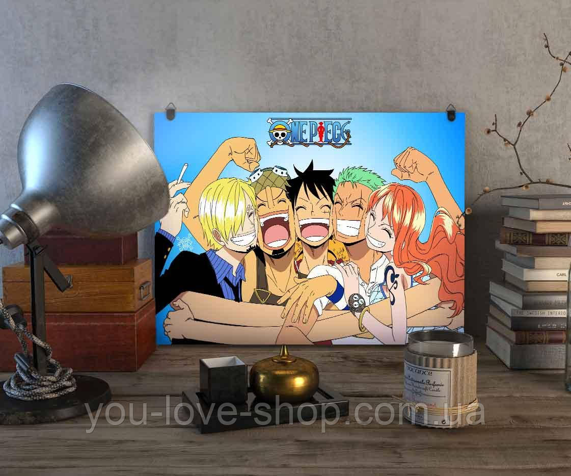 Металевий плакат One Piece "Обіймашки" / Ван Піс, фото 1