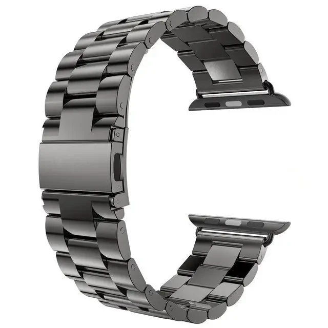 Ремінець для Apple Watch Steel Band Stainless Black • 42/44/45/49mm.