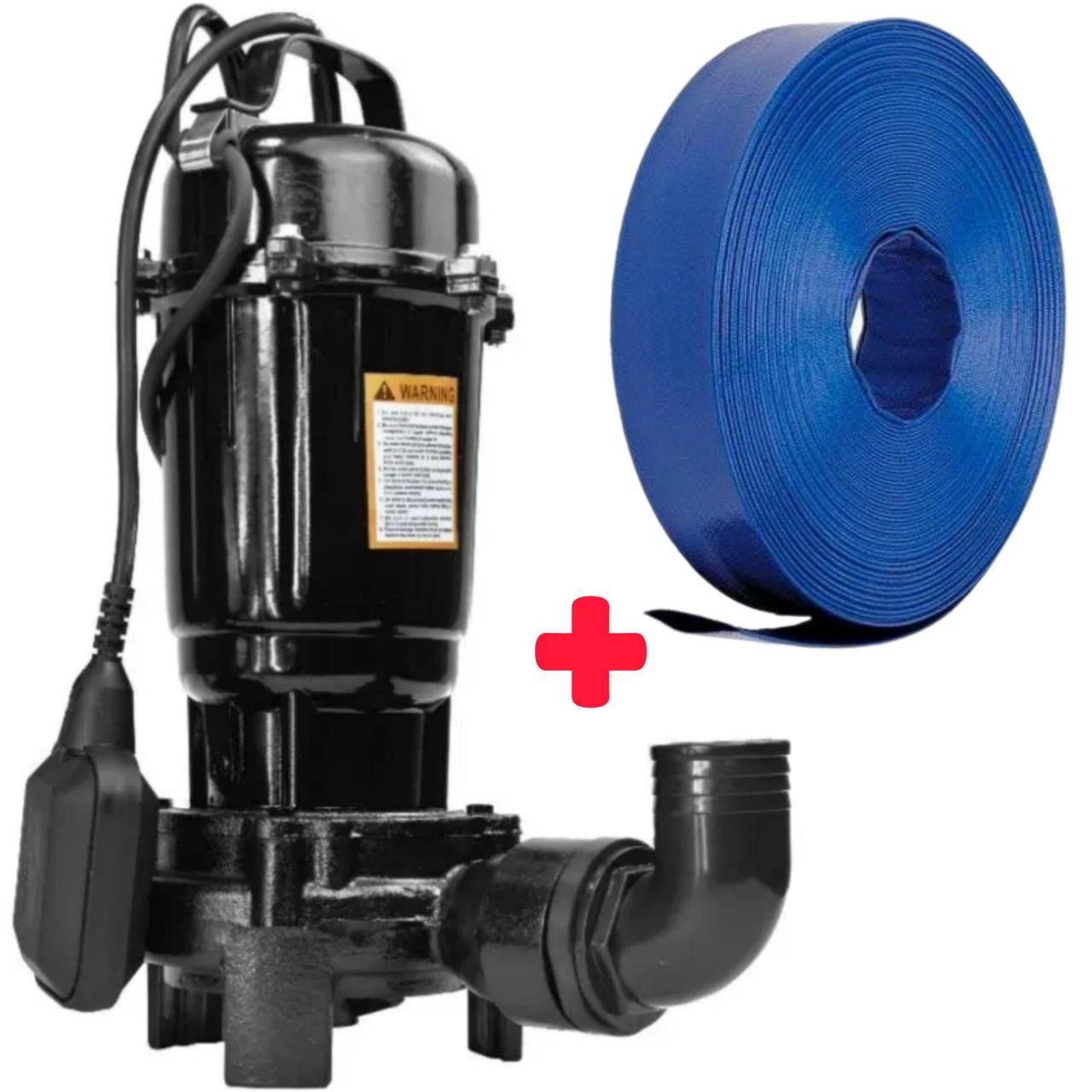 Фекальний насос із різальним ножем подрібнювачем 2.6 кВт для брудної води, фекалій, зливних ям Rona WQCDF 2.6 - фото 1 - id-p1873398515