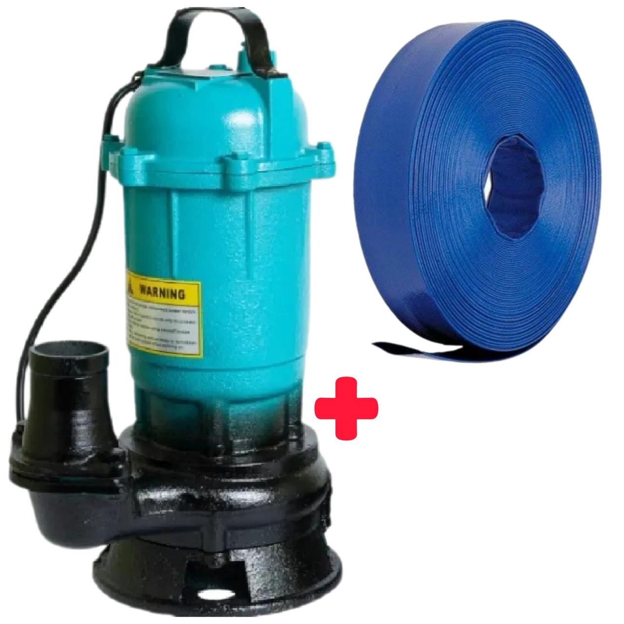 Погружний насос фекальний з ріжучим ножем 2,6 кВт з подрібнювачем фекалій побутовий для викачки вигрібних ям будинку - фото 1 - id-p1873401982