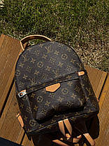 Жіночий рюкзак Louis Vuitton Palm Springs Backpack Brown еко шкіра рюкзак ЛВ коричневий з ремінцями, фото 6