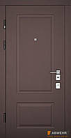 Двері вхідні, квартирні ABWEHR. Модель 509/520 RAMINA. Колір Бронзовий браш / Білий супермат.
