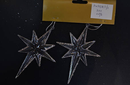 Новорічна зірка стеклярус 0520, фото 2