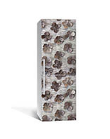 Декор холодильника наклейка Сухоцветы 60х180 cм самоклеющаяся пленка для холодильника самоклеящаяся
