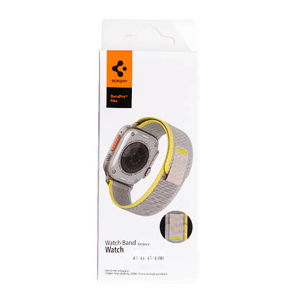 Spigen Trail Nylon Band Apple Watch 42/44/45/49 mm, Yellow and grey, фото 3