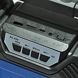 Бездротова портативна Bluetooth колонка YF-668BT. VQ-132 Колір: синій, фото 9