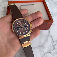 Годинник наручний чоловічий Ulysse Nardin Maxi Marine Gold- Brown преміального ААА класу