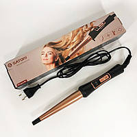 Утюжок для завивки волос Satori SS-3510-BL | Прибор для завивки волос | Мини LT-986 плойка гофре