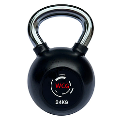 Гиря прогумована з хромованою ручкою WCG 24 кг