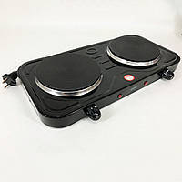 Плита електрична двоконфорочна, Мобільна електрична плита, Електроплита 2 конфорки XM-75