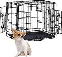 Металлическая клетка Dog Crate S для транспортировки собак небольших размеров и котов - 61 x 42 x 49 см