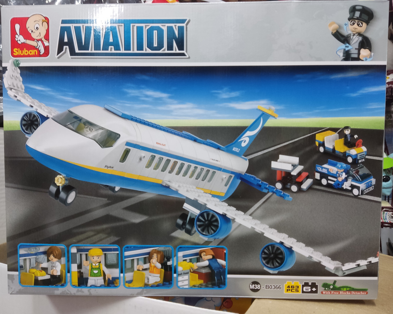 Конструктор SLUBAN M38-B0366 Аэробус авиация 463 детали, фото 1