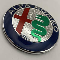 Наклейка АЛЬФА РОМЕО ALFA ROMEO для значка капот багажник металлическая 75 мм